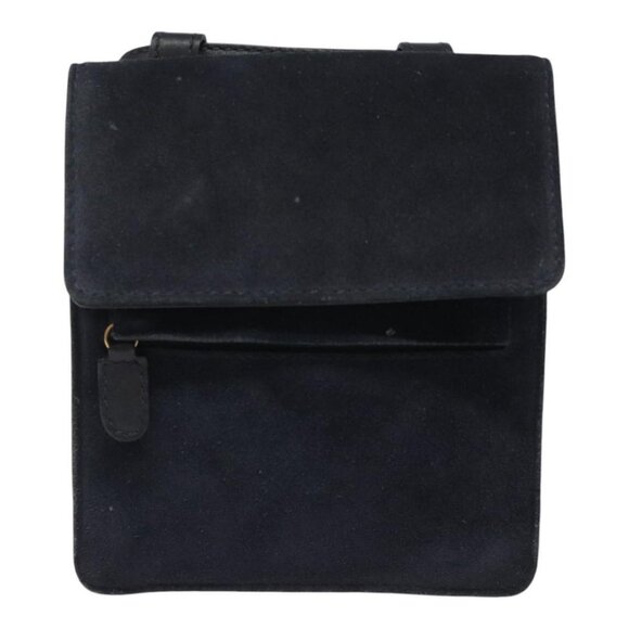 GUCCI Shoulder Bag Suede Navy Auth - Picture 6 of 16